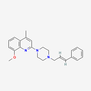 8-methoxy-4-methyl-2-[4-[(E)-3-phenylprop-2-enyl]piperazin-1-yl]quinoline