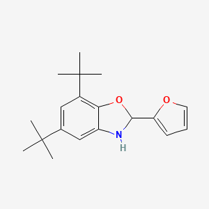 5,7-Ditert-butyl-2-(furan-2-yl)-2,3-dihydro-1,3-benzoxazole