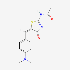 N-[(5E)-5-[[4-(dimethylamino)phenyl]methylidene]-4-oxo-1,3-thiazol-2-yl]acetamide