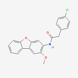 2-(4-chlorophenyl)-N-(2-methoxydibenzo[b,d]furan-3-yl)acetamide