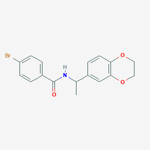 4-bromo-N-[1-(2,3-dihydro-1,4-benzodioxin-6-yl)ethyl]benzamide