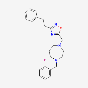 1-(2-fluorobenzyl)-4-{[3-(2-phenylethyl)-1,2,4-oxadiazol-5-yl]methyl}-1,4-diazepane