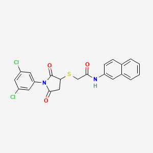 2-{[1-(3,5-dichlorophenyl)-2,5-dioxo-3-pyrrolidinyl]thio}-N-2-naphthylacetamide