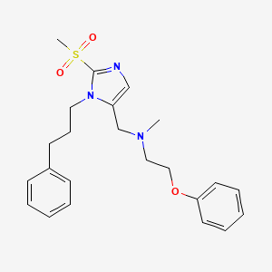 molecular formula C23H29N3O3S B5082073 N-methyl-N-{[2-(methylsulfonyl)-1-(3-phenylpropyl)-1H-imidazol-5-yl]methyl}-2-phenoxyethanamine 