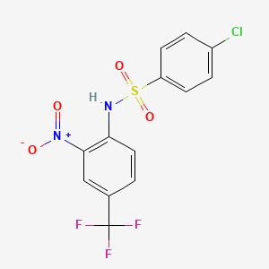 4-chloro-N-[2-nitro-4-(trifluoromethyl)phenyl]benzenesulfonamide