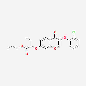 propyl 2-{[3-(2-chlorophenoxy)-4-oxo-4H-chromen-7-yl]oxy}butanoate