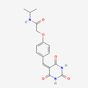 N-propan-2-yl-2-[4-[(2,4,6-trioxo-1,3-diazinan-5-ylidene)methyl]phenoxy]acetamide