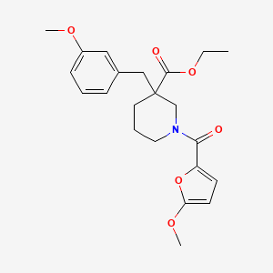 ethyl 3-(3-methoxybenzyl)-1-(5-methoxy-2-furoyl)-3-piperidinecarboxylate