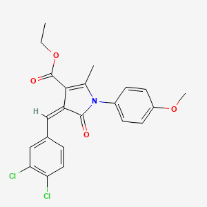 ethyl (4Z)-4-(3,4-dichlorobenzylidene)-1-(4-methoxyphenyl)-2-methyl-5-oxo-4,5-dihydro-1H-pyrrole-3-carboxylate