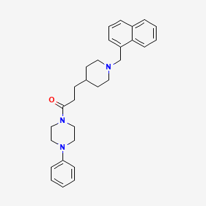 molecular formula C29H35N3O B5082190 1-{3-[1-(1-naphthylmethyl)-4-piperidinyl]propanoyl}-4-phenylpiperazine 