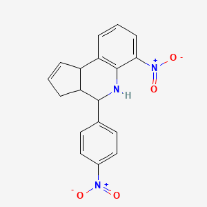 6-nitro-4-(4-nitrophenyl)-3a,4,5,9b-tetrahydro-3H-cyclopenta[c]quinoline