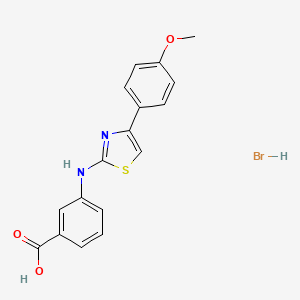 3-[[4-(4-methoxyphenyl)-1,3-thiazol-2-yl]amino]benzoic acid;hydrobromide