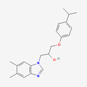 1-(5,6-dimethyl-1H-benzimidazol-1-yl)-3-[4-(propan-2-yl)phenoxy]propan-2-ol