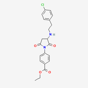 Ethyl 4-(3-{[2-(4-chlorophenyl)ethyl]amino}-2,5-dioxopyrrolidin-1-yl)benzoate