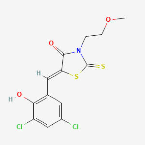 5-(3,5-dichloro-2-hydroxybenzylidene)-3-(2-methoxyethyl)-2-thioxo-1,3-thiazolidin-4-one