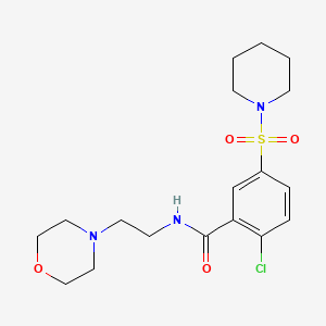 2-Chloro-N-[2-(morpholin-4-YL)ethyl]-5-(piperidine-1-sulfonyl)benzamide