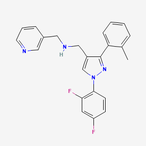 molecular formula C23H20F2N4 B5082546 1-[1-(2,4-difluorophenyl)-3-(2-methylphenyl)-1H-pyrazol-4-yl]-N-(3-pyridinylmethyl)methanamine 