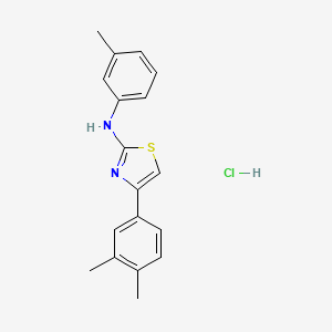 4-(3,4-dimethylphenyl)-N-(3-methylphenyl)-1,3-thiazol-2-amine;hydrochloride