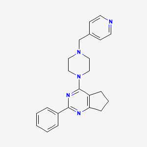 2-phenyl-4-[4-(4-pyridinylmethyl)-1-piperazinyl]-6,7-dihydro-5H-cyclopenta[d]pyrimidine