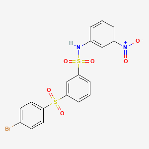 3-[(4-bromophenyl)sulfonyl]-N-(3-nitrophenyl)benzenesulfonamide