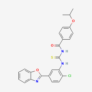 N-({[5-(1,3-benzoxazol-2-yl)-2-chlorophenyl]amino}carbonothioyl)-4-isopropoxybenzamide