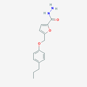 molecular formula C15H18N2O3 B508273 5-[(4-Propylphenoxy)methyl]-2-furohydrazide CAS No. 364743-27-1