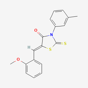 molecular formula C18H15NO2S2 B5082794 5-(2-methoxybenzylidene)-3-(3-methylphenyl)-2-thioxo-1,3-thiazolidin-4-one 