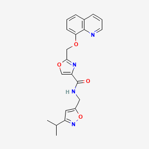 N-[(3-isopropyl-5-isoxazolyl)methyl]-2-[(8-quinolinyloxy)methyl]-1,3-oxazole-4-carboxamide