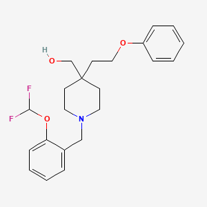 molecular formula C22H27F2NO3 B5082818 [1-[2-(difluoromethoxy)benzyl]-4-(2-phenoxyethyl)-4-piperidinyl]methanol 