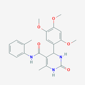 molecular formula C22H25N3O5 B5082826 6-methyl-N-(2-methylphenyl)-2-oxo-4-(2,4,5-trimethoxyphenyl)-1,2,3,4-tetrahydro-5-pyrimidinecarboxamide CAS No. 5568-82-1