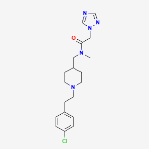 N-({1-[2-(4-chlorophenyl)ethyl]-4-piperidinyl}methyl)-N-methyl-2-(1H-1,2,4-triazol-1-yl)acetamide