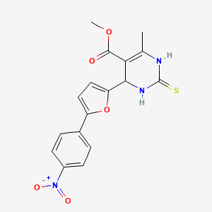 methyl 6-methyl-4-[5-(4-nitrophenyl)-2-furyl]-2-thioxo-1,2,3,4-tetrahydro-5-pyrimidinecarboxylate