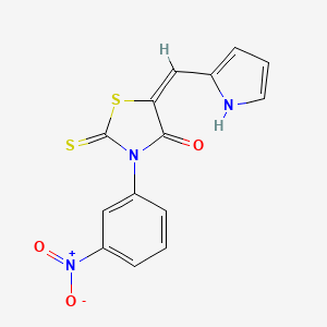 3-(3-nitrophenyl)-5-(1H-pyrrol-2-ylmethylene)-2-thioxo-1,3-thiazolidin-4-one