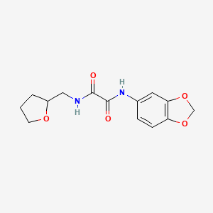 molecular formula C14H16N2O5 B5082899 N-1,3-benzodioxol-5-yl-N'-(tetrahydro-2-furanylmethyl)ethanediamide 