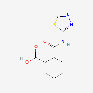 molecular formula C10H13N3O3S B5082919 2-[(1,3,4-thiadiazol-2-ylamino)carbonyl]cyclohexanecarboxylic acid 