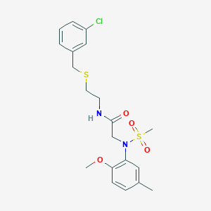 N~1~-{2-[(3-chlorobenzyl)thio]ethyl}-N~2~-(2-methoxy-5-methylphenyl)-N~2~-(methylsulfonyl)glycinamide