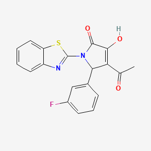 molecular formula C19H13FN2O3S B5082931 4-acetyl-1-(1,3-benzothiazol-2-yl)-5-(3-fluorophenyl)-3-hydroxy-1,5-dihydro-2H-pyrrol-2-one 