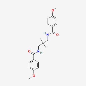 molecular formula C21H26N2O4 B5082938 4-methoxy-N-{3-[(4-methoxybenzoyl)amino]-2,2-dimethylpropyl}benzamide CAS No. 313382-42-2