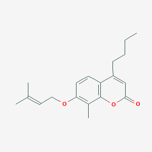 molecular formula C19H24O3 B5082946 4-butyl-8-methyl-7-[(3-methyl-2-buten-1-yl)oxy]-2H-chromen-2-one 