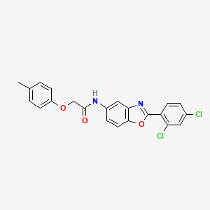N-[2-(2,4-dichlorophenyl)-1,3-benzoxazol-5-yl]-2-(4-methylphenoxy)acetamide