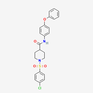 1-[(4-chlorophenyl)sulfonyl]-N-(4-phenoxyphenyl)-4-piperidinecarboxamide