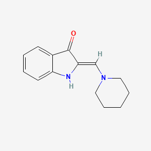 molecular formula C14H16N2O B5083002 2-(1-piperidinylmethylene)-1,2-dihydro-3H-indol-3-one 