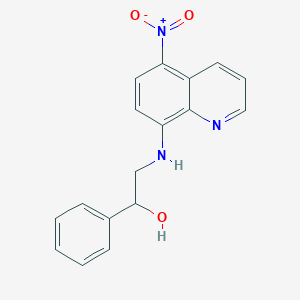 2-[(5-nitro-8-quinolinyl)amino]-1-phenylethanol