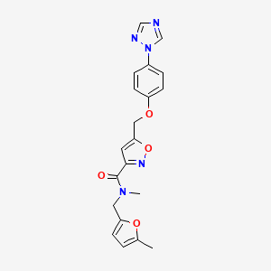 N-methyl-N-[(5-methyl-2-furyl)methyl]-5-{[4-(1H-1,2,4-triazol-1-yl)phenoxy]methyl}-3-isoxazolecarboxamide