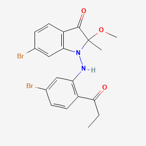 6-bromo-1-[(5-bromo-2-propionylphenyl)amino]-2-methoxy-2-methyl-1,2-dihydro-3H-indol-3-one