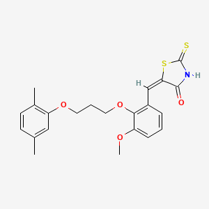 5-{2-[3-(2,5-dimethylphenoxy)propoxy]-3-methoxybenzylidene}-2-thioxo-1,3-thiazolidin-4-one