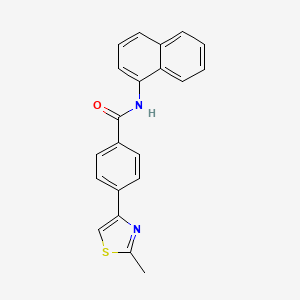 molecular formula C21H16N2OS B5083036 4-(2-methyl-1,3-thiazol-4-yl)-N-1-naphthylbenzamide 