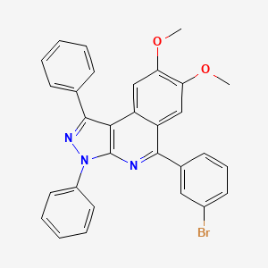 molecular formula C30H22BrN3O2 B5083063 5-(3-bromophenyl)-7,8-dimethoxy-1,3-diphenyl-3H-pyrazolo[3,4-c]isoquinoline 