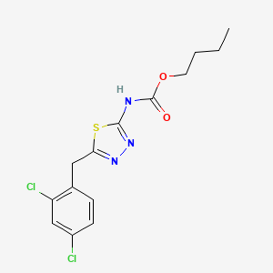 molecular formula C14H15Cl2N3O2S B5083105 butyl [5-(2,4-dichlorobenzyl)-1,3,4-thiadiazol-2-yl]carbamate 