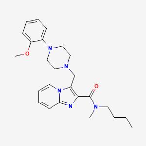 molecular formula C25H33N5O2 B5083122 N-butyl-3-{[4-(2-methoxyphenyl)-1-piperazinyl]methyl}-N-methylimidazo[1,2-a]pyridine-2-carboxamide 